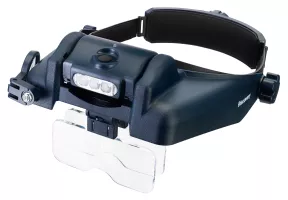 Náhlavní lupa s osvětlením Levenhuk Discovery Crafts DHD 40 - 1x; 1,5x; 2x; 2,5x; 3,5x (100m x 43mm/30mm)